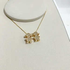 COLAR 2 MENINAS CRAVEJADAS
