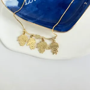 COLAR 4 FILHOS CHAPA 2 MENINOS E 2 MENINAS