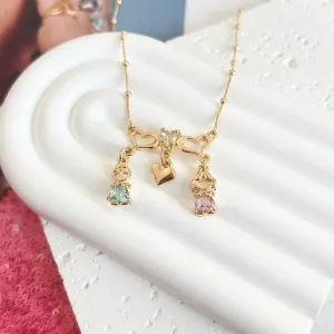 COLAR BOLINHA COM CANGA CORAÇÕES - CASAL