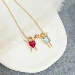 COLAR CASAL RUBI E ACQUA