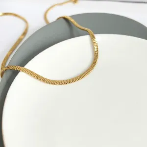 COLAR CHOKER RABO DE RATO LAMINADA 45CM