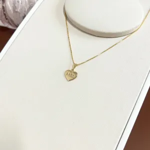 COLAR CORAÇÃO ESCRITO MÃE