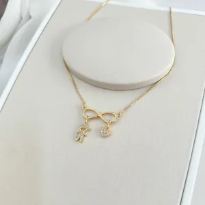 COLAR INFINITO - 1 MENINO E CORAÇÃO