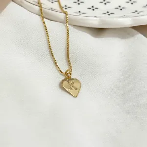 COLAR LETRA CORAÇÃO RÉPLICA OURO - R