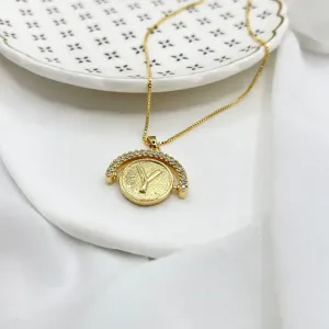 COLAR LETRA GIRATÓRIA ZIRCONIA CRISTAL - Y