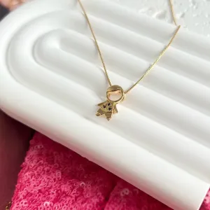 COLAR MENINO CRAVEJADO SAFIRA