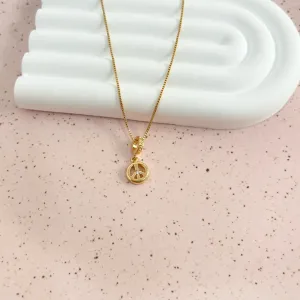 COLAR SÍMBOLO PAZ E AMOR
