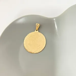 PINGENTE MEDALHA SÃO BENTO DIAMANTADA/ESCRAVA