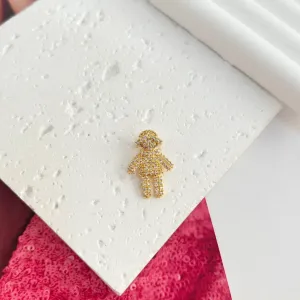 PINGENTE MENINA CRAVEJADO CRISTAL