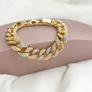 PULSEIRA ELOS CRAVEJADOS COM ELO EXTRA