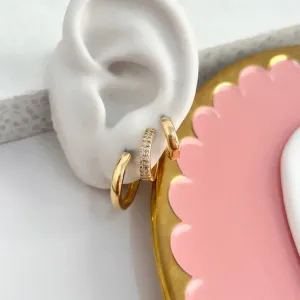 TRIO ARGOLA ARTICULADA REDONDA SENDO A MÉDIA CRAVEJADA