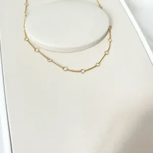 COLAR CHOKER TRABALHADO E CÍRCULO 40CM