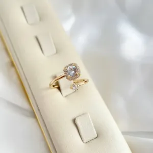 ANEL AJUSTÁVEL PONTO DE LUZ E QUADRADO PRINCESA