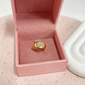 ANEL DEDINHO AJUSTÁVEL DE LETRA - A