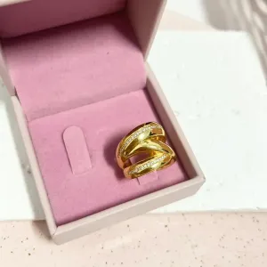 ANEL ESTILO TRIPLO COM MICRO ZIRCONIAS