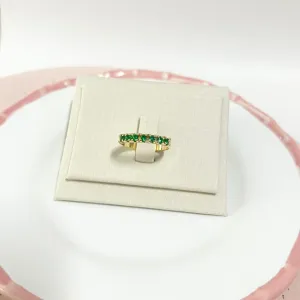 ANEL MEIA ALIANÇA - VERDE