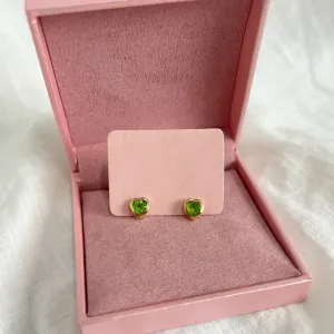 BRINCO CORAÇÃO STRASS VERDE