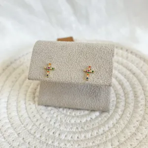 BRINCO CRUZ MICRO ZIRCONIA COLORIDAS