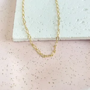 COLAR CHOKER ELO BATIDO E DIAMANTADO