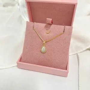 COLAR GOTA PEDRA OLHO DE TIGRE