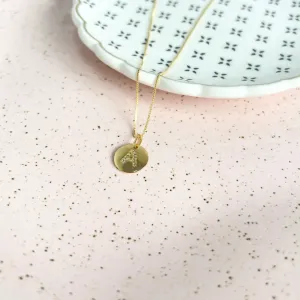 COLAR MINI MEDALHA DE LETRA - A