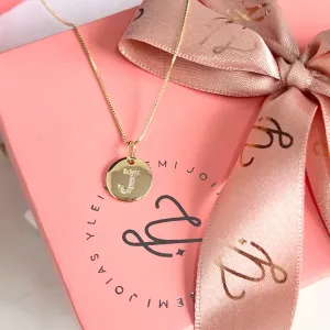 COLAR MINI MEDALHA DE LETRA - J