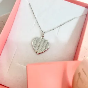 COLAR ORAÇÃO PAI NOSSO FORMATO CORAÇÃO