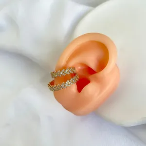 PIERCING DUPLO SETAS COM MICRO ZIRCONIAS
