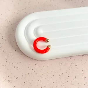 PIERCING TUBO RESINADO - LARANJA