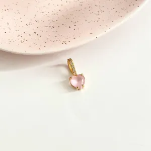 PINGENTE CORAÇÃO ROSA QUARTZO