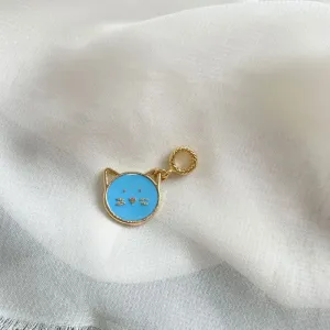 BERLOQUE RESINADO ROSTO DE GATO AZUL