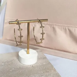 BRINCO ARGOLA COM BOLINHA