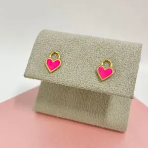 BRINCO CORAÇÃO CADEADINHO RESINADO