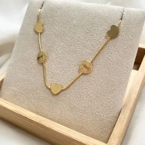 COLAR CHOKER RABO DE RATO CORAÇÕES E SÃO BENTO