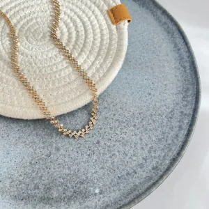 COLAR CHOKER STRASS 3 PONTOS  45CM