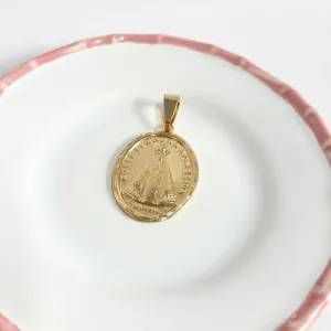 PINGENTE MEDALHA OVAL NOSSA SENHORA DE APARECIDA