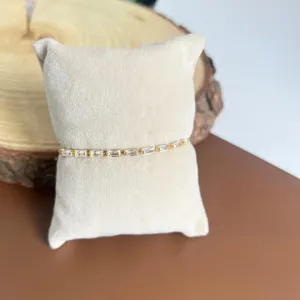 PULSEIRA BAGUETES E FITA DIAMANTADA