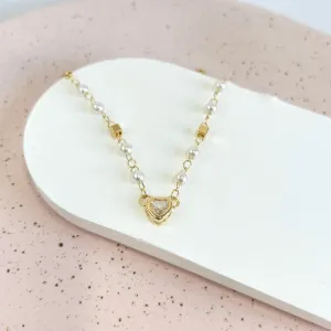 PULSEIRA CORAÇÃO COM PÉROLAS