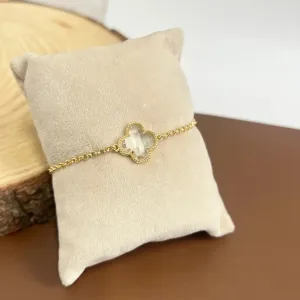 PULSEIRA ELO PORTUGUÊS TREVO CRISTAL