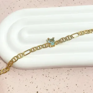 PULSEIRA ELOS DIFERENCIADOS COM UMA PEDRA ACQUA