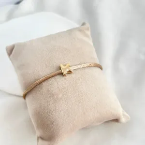 PULSEIRA FIO DE CERA COM PINGENTE DE LETRA - K