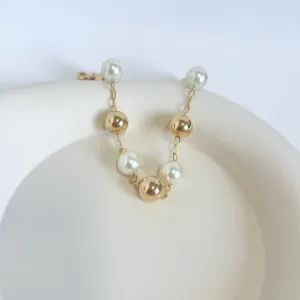 PULSEIRA PÉROLAS E BOLA 10MM