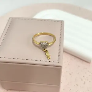ANEL CORAÇÃO MICRO ZIRCONIA 1 MENINO