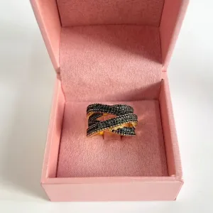 ANEL ZIRCONIAS NEGRAS