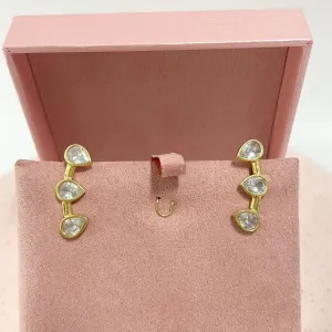 BRINCO EAR CUFF GOTAS CRISTAL