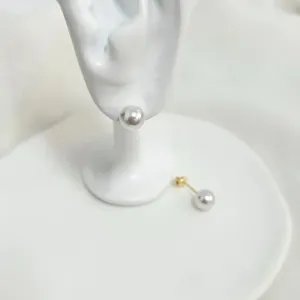 BRINCO PÉROLA BRANCA 7MM