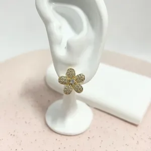 BRINCO PINO FLOR CRAVEJADA