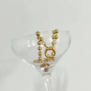 COLAR CHOKER BOLAS FECHO BÓIA 42CM