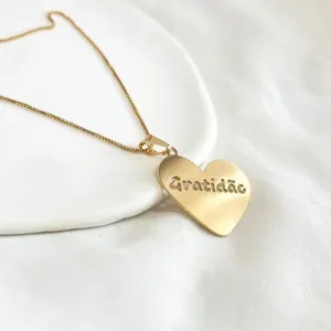 COLAR CORAÇÃO GRATIDÃO