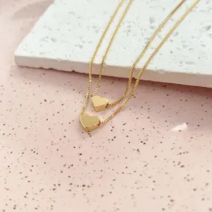 COLAR DUPLO CORAÇÕES